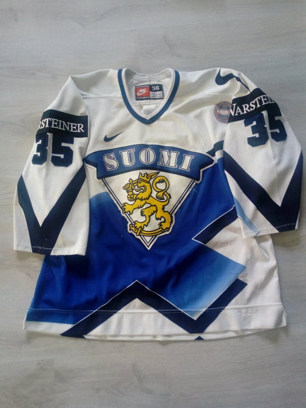 Team Finland jerseys - Temevu Gameworn jerseys